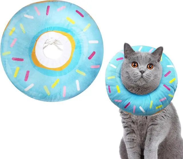 Main image of Cat Cone Collar Soft, Cat Donut Collar, Adjustable Cat Surgery Collar for Wound Healing, Elizabeth Collars are Suitable for Cats, Kittens, Puppies, Puppies After Surgery (Blue, M)