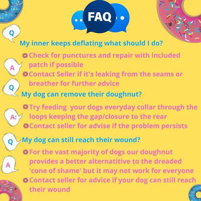 Alt view image 5 of 7 - Dog Donut Collar | Great Alternative to a Traditional Plastic Cone or a Soft Recovery Collar | Our Inflatable Recovery Collar is an Excellent Choice After Surgery | Made for Large Dogs (Blue)