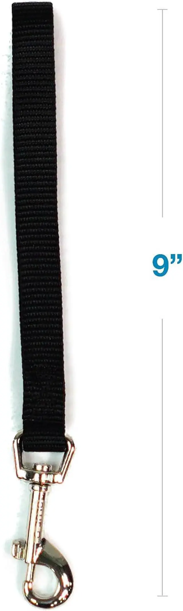 Alt view image 4 of 6 - Dog Training Leash, 9 Inch Tab Lead for Obedience, Recall, and Agility Training, Made in The USA, Black