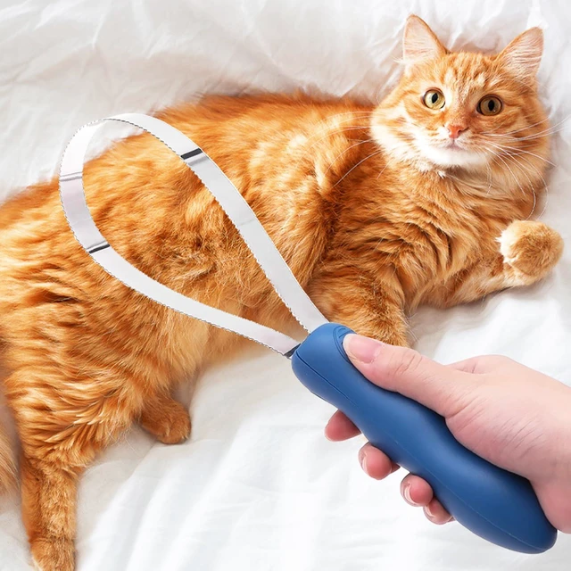 Alt view image 3 of 6 - Dog Shedding Blade Dual-Sided Shedding Blades Stainless Steel Doggie Deshedding Brush Tool Curry Comb Dogs Brush Slicker Brushes for Grooming Pet Loose Hair Removal All Dogs Coat Types