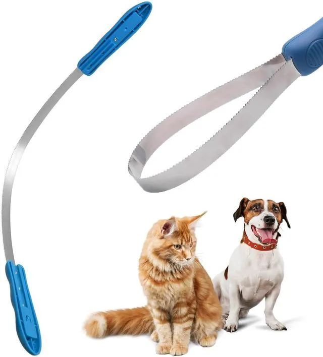 Alt view image 6 of 6 - Dog Shedding Blade Dual-Sided Shedding Blades Stainless Steel Doggie Deshedding Brush Tool Curry Comb Dogs Brush Slicker Brushes for Grooming Pet Loose Hair Removal All Dogs Coat Types