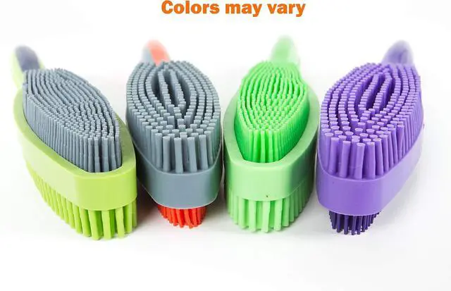 Alt view image 3 of 7 - Duo Pet Hair Rubber Brush, Dual Sided to Easily Remove Fur and Lint from Clothing and Upholstery, Thick Bristles Groom Dogs and Cats, Easy to Clean, Colors May Vary