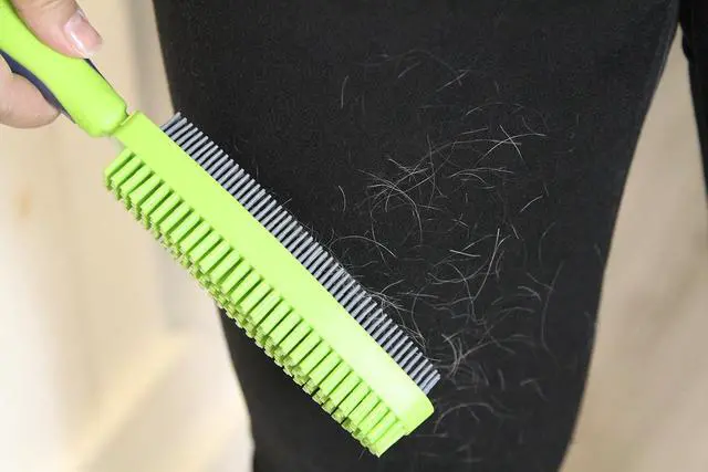 Alt view image 7 of 7 - Duo Pet Hair Rubber Brush, Dual Sided to Easily Remove Fur and Lint from Clothing and Upholstery, Thick Bristles Groom Dogs and Cats, Easy to Clean, Colors May Vary