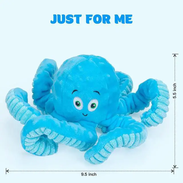 Alt view image 6 of 6 - Dog Toys for Aggressive Chewers Indestructible Squeaky Dog Toys Octopus-Tug of War Dog Toys for Large Breed Tough Interactive Stuffed Dog Chew Toys for Puppies Small & Large Dogs