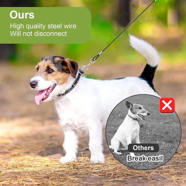 Alt view image 4 of 7 - Xindojuz 2 PCS Chew Proof Dog Leash Extender for Training, Retractable Dog Leashes Heavy Duty for Small Dogs, No Tangle Multiple Two Dogs Leashes for Collars & Harnesses (Black, 15.75 Inch/40 cm)