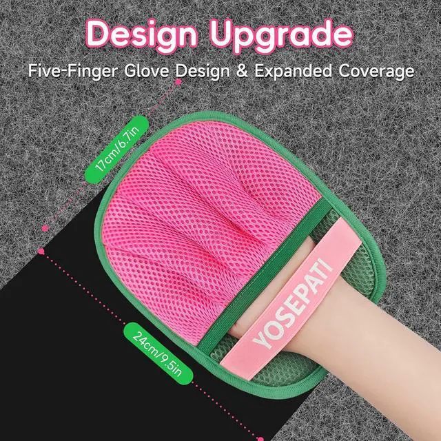 Alt view image 3 of 7 - Pet Hair Removal Glove,Five-Finger Magic Brush Electrostatic Mitt | Pet Hair Remover Tool for Dog & Cat, Reusable Pet Hair Gloves Pet Grooming Needs, Fur Remover for Couch & Clothing