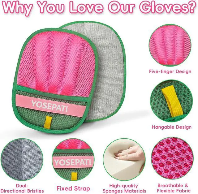 Alt view image 7 of 7 - Pet Hair Removal Glove,Five-Finger Magic Brush Electrostatic Mitt | Pet Hair Remover Tool for Dog & Cat, Reusable Pet Hair Gloves Pet Grooming Needs, Fur Remover for Couch & Clothing