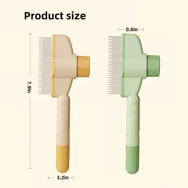 Alt view image 6 of 6 - 2PCS Pet Comb for Dogs & Cats with Long & Short Stainless Steel Metal Teeth for Shedding and Tangles, Self-Cleaning Pet Comb for Dogs and Cats, Comfort and safety