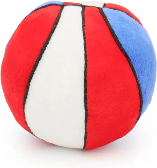 Main image of Dog Toys Balls - Chewable Plush Basketball for Dogs, Soft Pet Ball | Squeaky Dog Ball Stuffed with Fluffy, Durable Indoor Outdoor Dog Puzzle Toy, Birthday Festival for Puppy Small Medium Breeds