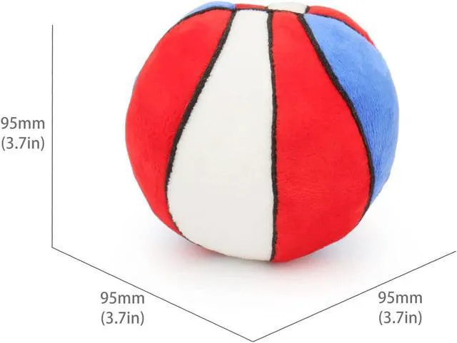 Alt view image 3 of 6 - Dog Toys Balls - Chewable Plush Basketball for Dogs, Soft Pet Ball | Squeaky Dog Ball Stuffed with Fluffy, Durable Indoor Outdoor Dog Puzzle Toy, Birthday Festival for Puppy Small Medium Breeds