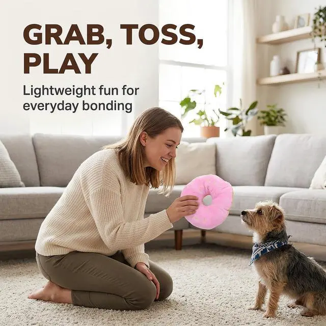 Alt view image 3 of 7 - 3Pcs Colorful Pet Toy Donut-Shape Squeaky Squeaker Puppy Dog Pet Cat Kitten Sound Chews Toy Random Color Sturdy and Practical Simple and Sophisticated DesignEndless Fun ToysDog Squeak Toys