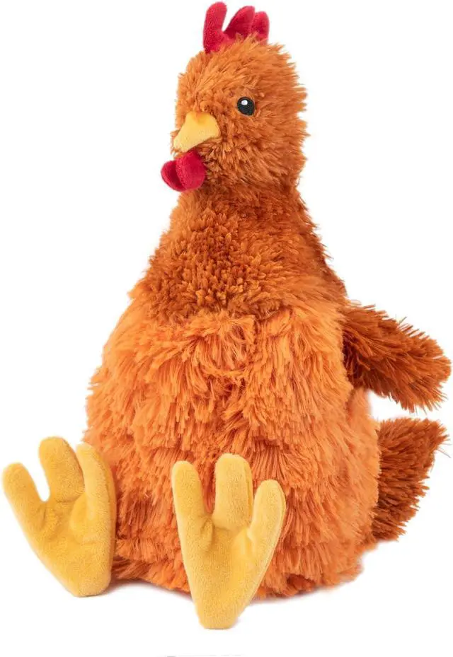 Alt view image 2 of 4 - Interactive Squeaky Dog Toy - Crinkle Chicken, Brown | Stuffing Free Body, Soft, Squeaks & Crinkles, No Mess, Perfect for Moderate Chewers, Toss and Fetch Play