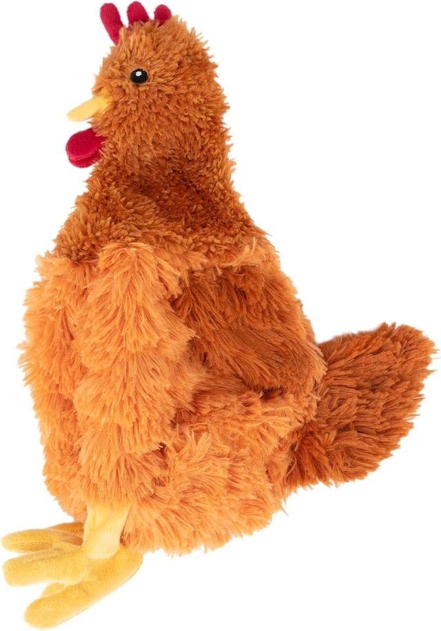Alt view image 4 of 4 - Interactive Squeaky Dog Toy - Crinkle Chicken, Brown | Stuffing Free Body, Soft, Squeaks & Crinkles, No Mess, Perfect for Moderate Chewers, Toss and Fetch Play