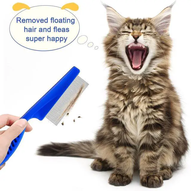 Alt view image 2 of 7 - 6 Pcs Flea Lice Comb,Stainless Steel Tear Stain Remover,Professional dog eye comb, Flea and Tick Combs for Dogs & Cats, Fine Tooth Dog Comb for Grooming