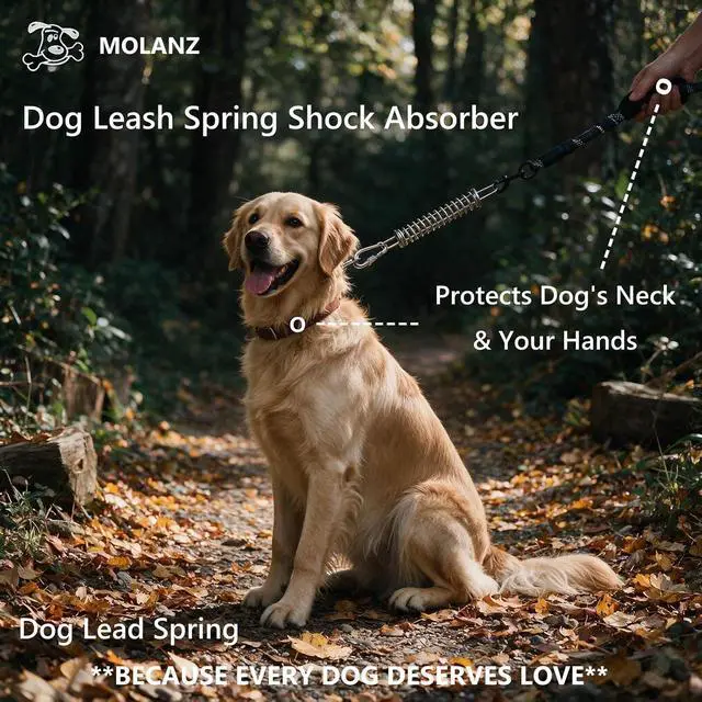 Alt view image 3 of 7 - Dog Tie Out Spring, Heavy Duty Shock Absorber Spring for Tie Out Cable & Chain, Rustproof Stainless Steel Buffer, Dog Leash Shock Absorber (1 Spring)