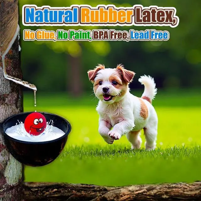 Alt view image 3 of 7 - Squeaky Dog Toys for Small Dogs, Mini Breeds, 2.2" Flat Latex Ball | 2.2"*2.2"*1.3", Flat Squeak Dog Balls 4pcs, Small Puppy Toy with Squeaker, Soft Rubber Dog Squeaky Toys for Indoor, Outdoor