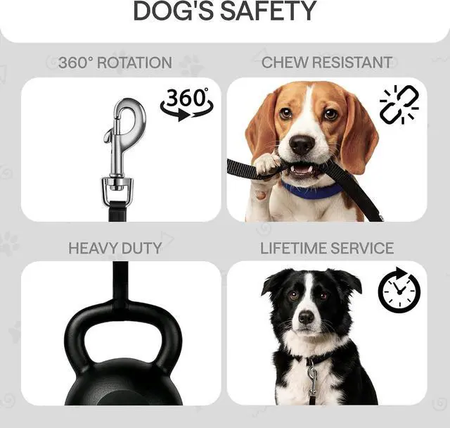 Alt view image 3 of 7 - Retractable Dog Leash for Small Dogs up to 33 lbs 10ft Long Hands Free Lead for Dogs Reflective Heavy Duty Puppy Leash and Waist Dog Leashes for Training, Running, Outside Correa para Perros