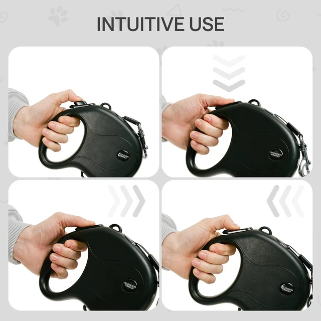 Alt view image 6 of 7 - Retractable Dog Leash for Small Dogs up to 33 lbs 10ft Long Hands Free Lead for Dogs Reflective Heavy Duty Puppy Leash and Waist Dog Leashes for Training, Running, Outside Correa para Perros