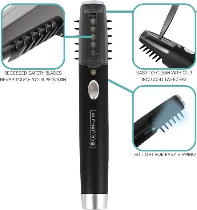 Alt view image 2 of 5 - Alpha Pro Dog Trimmer for Grooming | Painlessly Removes Knots & Tangles from Long Haired Dogs | Dematting Comb for Dogs & Cats, Pet Grooming Tool