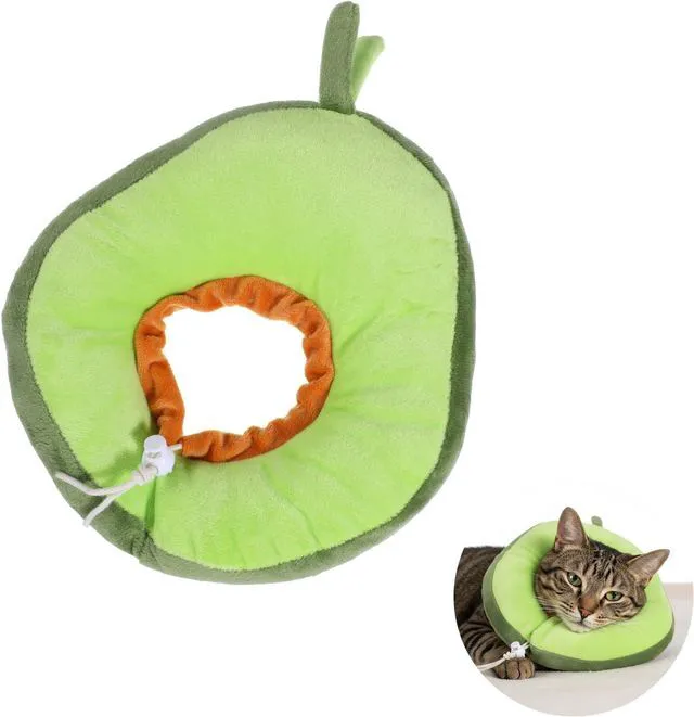 Main image of Adjustable Cat Cone Soft Cat Recovery Collar Cute Kitten Fruits Shaped Cats Neck Collar Comfortable Pet Neck Strap Lightweight Elizabethan Cone for Cats Kitten and Puppies