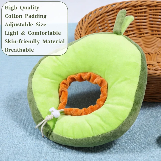Alt view image 2 of 7 - Adjustable Cat Cone Soft Cat Recovery Collar Cute Kitten Fruits Shaped Cats Neck Collar Comfortable Pet Neck Strap Lightweight Elizabethan Cone for Cats Kitten and Puppies