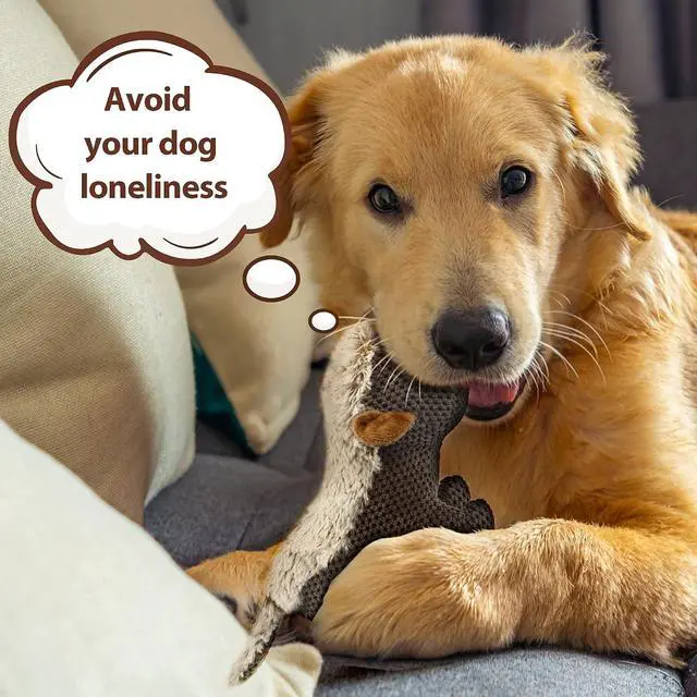 Alt view image 6 of 6 - Dog Plush Toys for Aggressive Chewers, Indestructible Dog Squeaky Toys with Crinkle Paper, Durable Teething Chew Toys for Medium and Large Breed (Grey)
