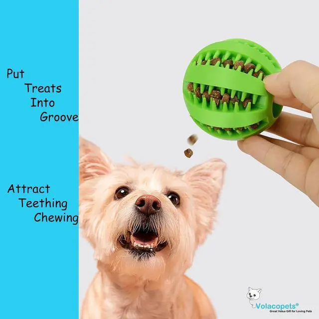 Alt view image 2 of 7 - Puppy Balls - Pack with Different Functions & Teething Toys for Small Dogs, Squeaky Dog Balls, Rubber Chew Toys for Enrichment