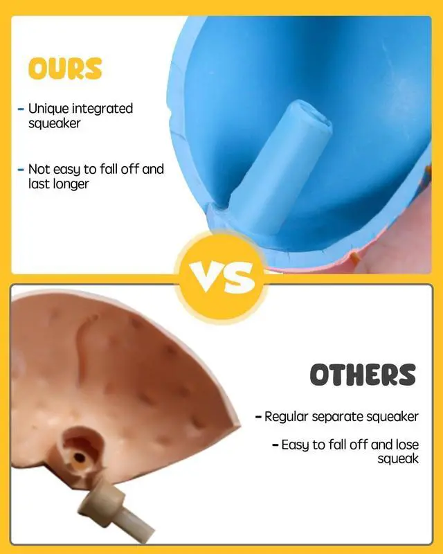 Alt view image 6 of 7 - Dog Squeaky Toy Balls, Interactive Squeak Puppy Balls for Fetch Play, Latex Rubber Pet Toy for Puppies Mini Breed Small Dogs