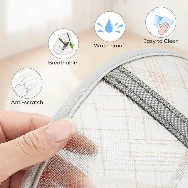 Alt view image 6 of 7 - Soft Cat Cone Collar to Stop Licking, Breathable Mesh Cone with Waterproof Liner Recovery Collar, for Kitten, Comfortable Elizabethan Alternative for Spay Neuter Grooming (S)