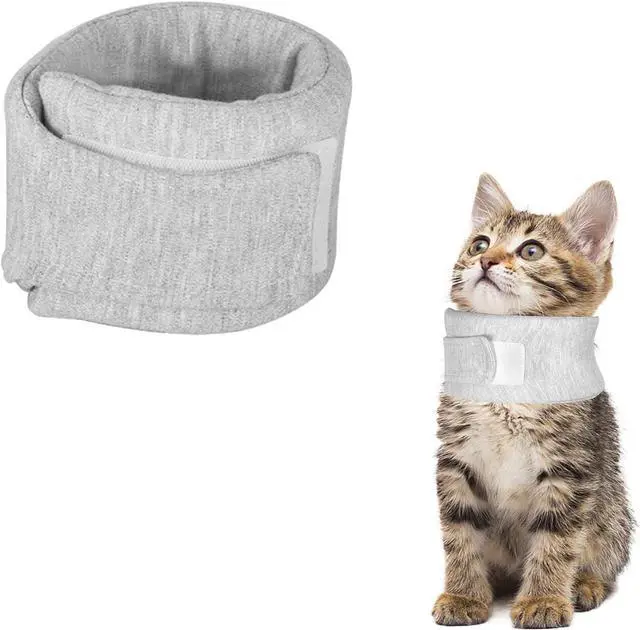 Main image of Cat Neck Brace, Adjustable Breathable Elizabethan Collar for Pet After Surgery Recovery Cat Neck Cervical Cone for Small Dogs Puppies Kittens with Neck Circumference 6.3-8.6 Inch (X-Small,Grey)