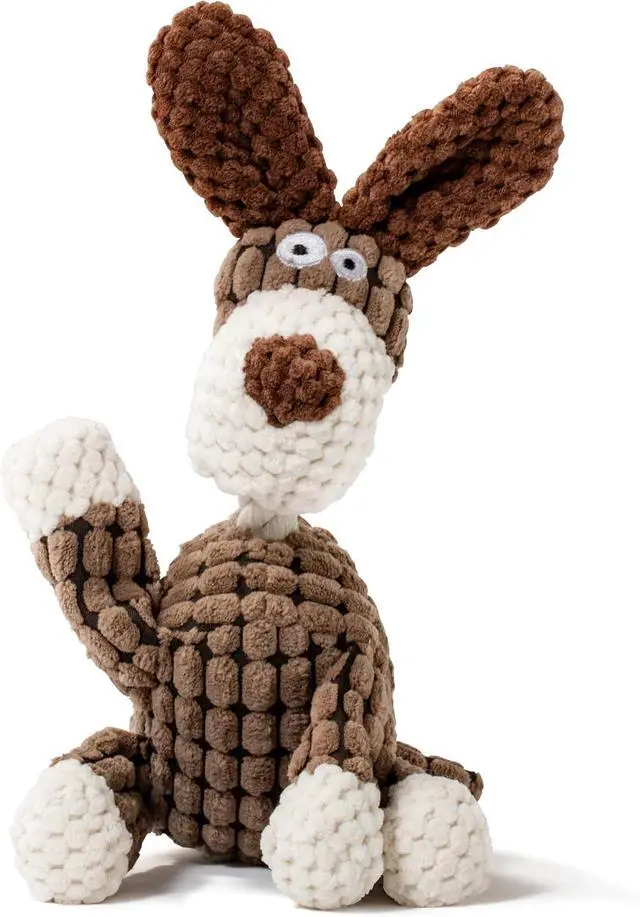 Main image of Squeaky Plush Dog Toys - Adorable Animal Designs with Soft Cotton Filling, Cute Stuffed Dog Chew Toys for Small, Medium Non-Aggressive Chewing Dogs Chewer (Brown Dog)