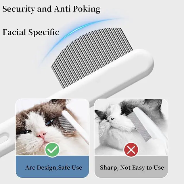 Alt view image 4 of 7 - Pet Eye Comb for Small Dogs Cats Face Eye Gunk Removal Tool (Pink) | Precision Tear Stain Comb, Fit Yorkie, Shih Tzu, Maltese, Maltipoo, Pomeranian , Puppy Starter Kit , Pet Supplies