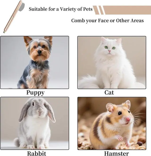 Alt view image 6 of 7 - Pet Eye Comb for Small Dogs Cats Face Eye Gunk Removal Tool (Pink) | Precision Tear Stain Comb, Fit Yorkie, Shih Tzu, Maltese, Maltipoo, Pomeranian , Puppy Starter Kit , Pet Supplies