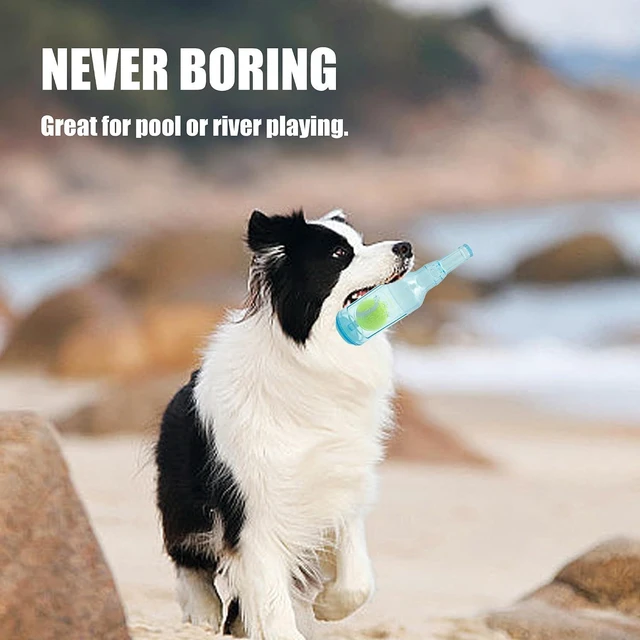 Alt view image 5 of 6 - Dog Squeaky Floating Toy for Small Medium Large Dogs Training Fetch Indestructible Dog Chew Toys Indoor Pool Beach Outdoor Pet Supplies Yellow S