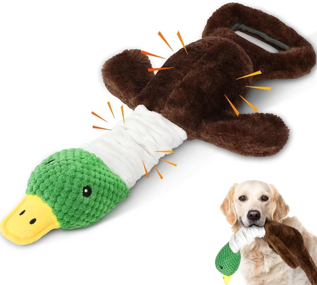 Main image of Plush Dog Toys for Large Dogs, Duck Stuffed Squeaky Dog Chew Toy with Crinkle Paper, Interactive Pull Puppy Toys - Tug of War Dog Toys for Big Medium Samll Dog