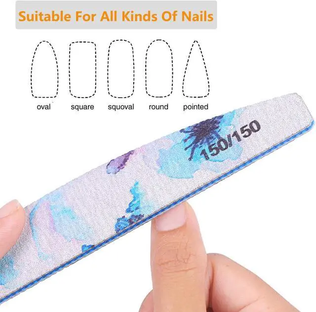 Alt view image 6 of 7 - 6 PCS Different Grit Nail Files and Buffers, Flower Pattern | Emery Board (80-320 Grit) Professional Manicure Tools for Home and Salon Use