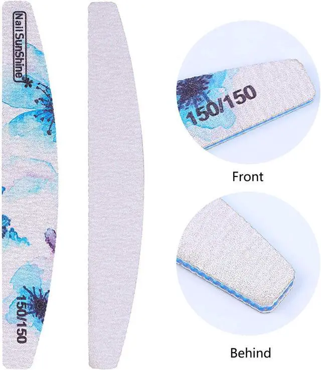 Alt view image 5 of 7 - 6 PCS Different Grit Nail Files and Buffers, Flower Pattern | Emery Board (80-320 Grit) Professional Manicure Tools for Home and Salon Use