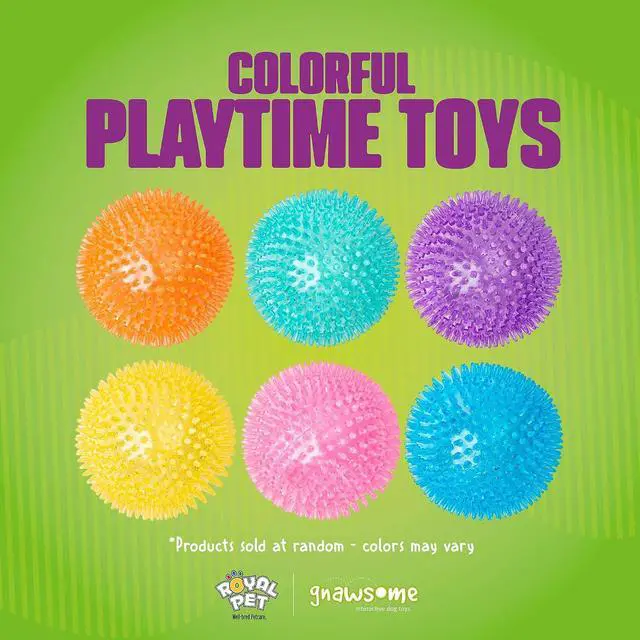Alt view image 5 of 7 - Medium Squeaker Ball Dog Toy, Medium 3.5", Colors will vary, All Breed Sizes
