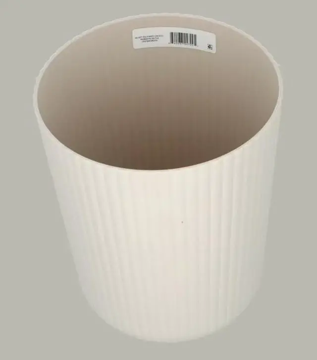 Alt view image 3 of 5 - Mainstays 1.64 Gallon Beige Plastic Ribbed Wastebasket
