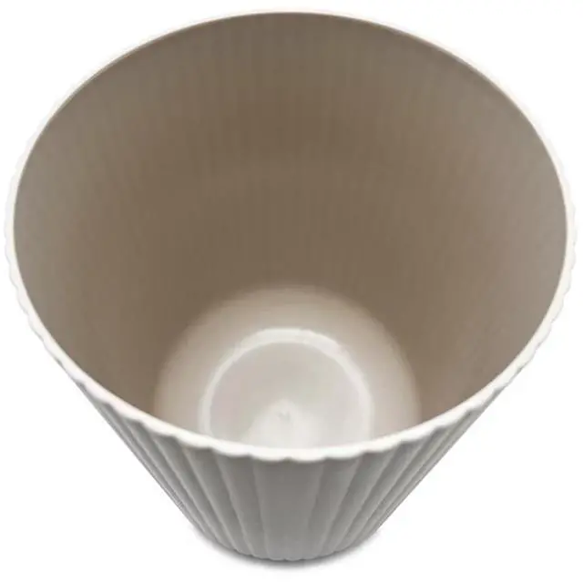 Alt view image 2 of 5 - Mainstays 1.64 Gallon Beige Plastic Ribbed Wastebasket