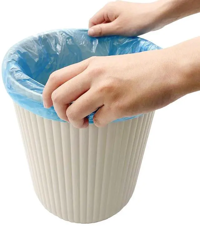 Alt view image 4 of 5 - Mainstays 1.64 Gallon Beige Plastic Ribbed Wastebasket