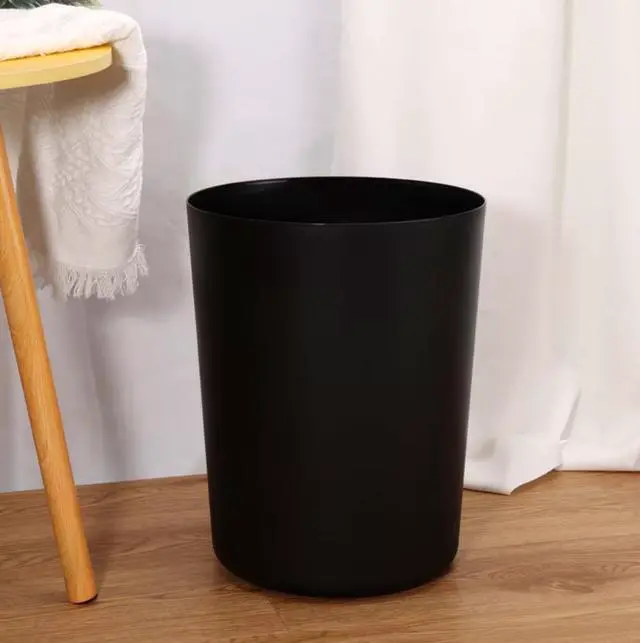 Main image of Mainstays 5 Gallon Plastic Wastebasket, Open Top, Matte Black