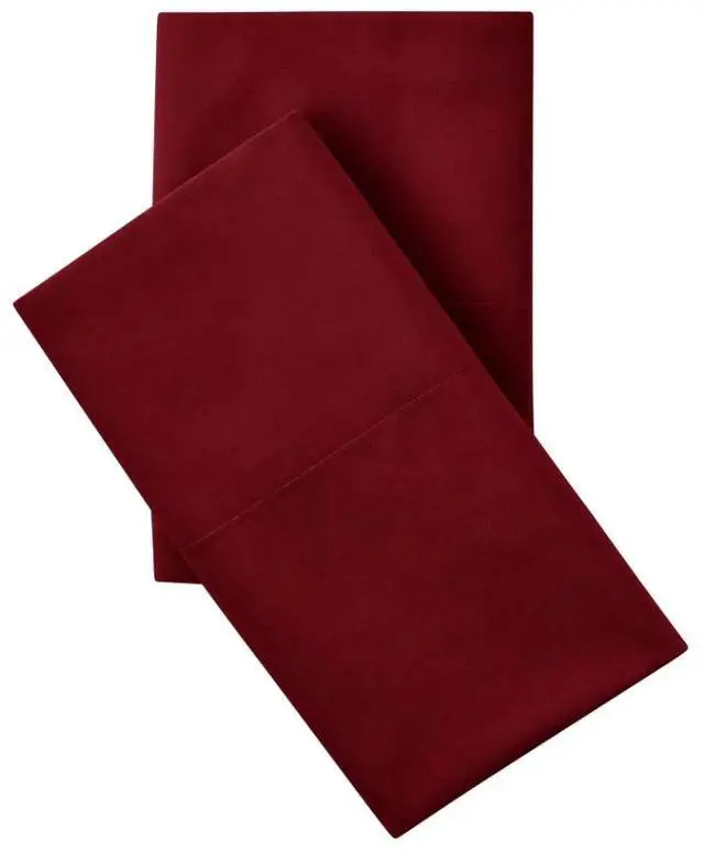 Alt view image 2 of 4 - Mainstays, 300 Thread Count, Cotton Blend, Percale, Easy Care, Adult / Teen, 2 Pillowcases, Merlot, Standard / Queen