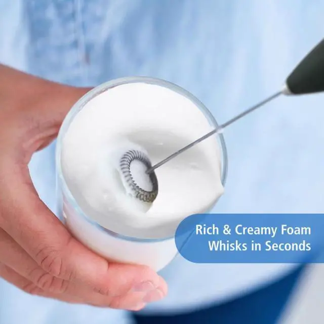 Alt view image 3 of 6 - Mainstays Milk Frother, Battery-Powered Handheld Milk Frother Wand
