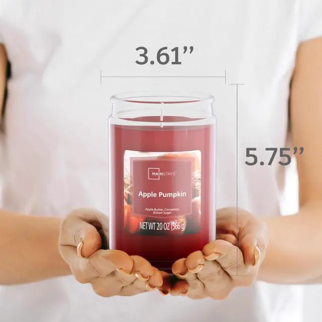 Alt view image 3 of 4 - Mainstays Apple Pumpkin Single-Wick Scented Glass Jar Candle, 20 oz