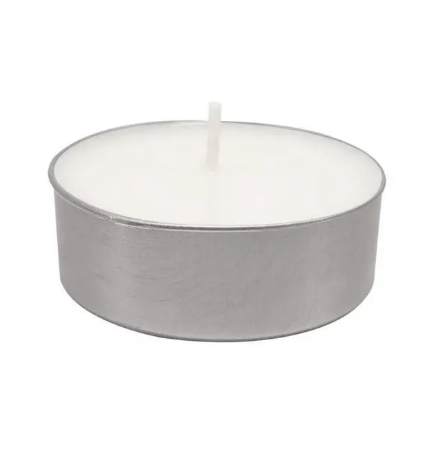 Alt view image 4 of 8 - Mainstays White Unscented Indoor/Outdoor Oversized Tealight Candles,6 Count