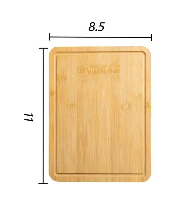 Alt view image 4 of 13 - Mainstays Bamboo Cutting Board, 8.5 x 11, with Juice Groove and Non-Slip Feet
