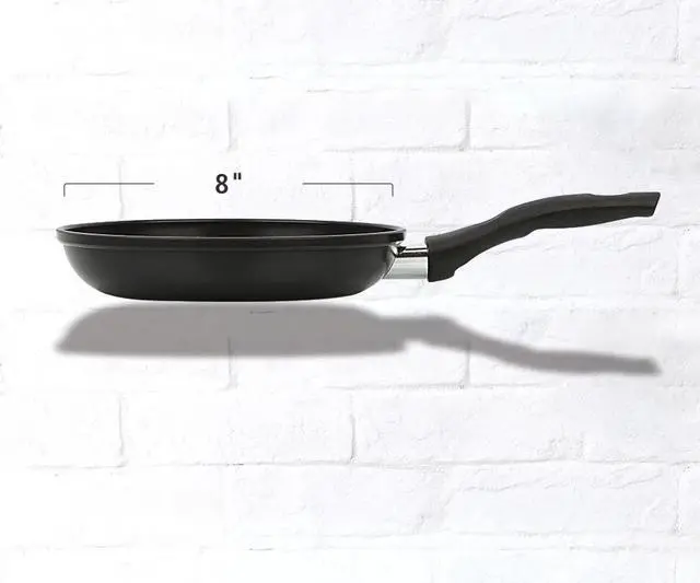 Alt view image 5 of 6 - Mainstays 8" Non-Stick Aluminum Skillet Black Dishwasher Safe