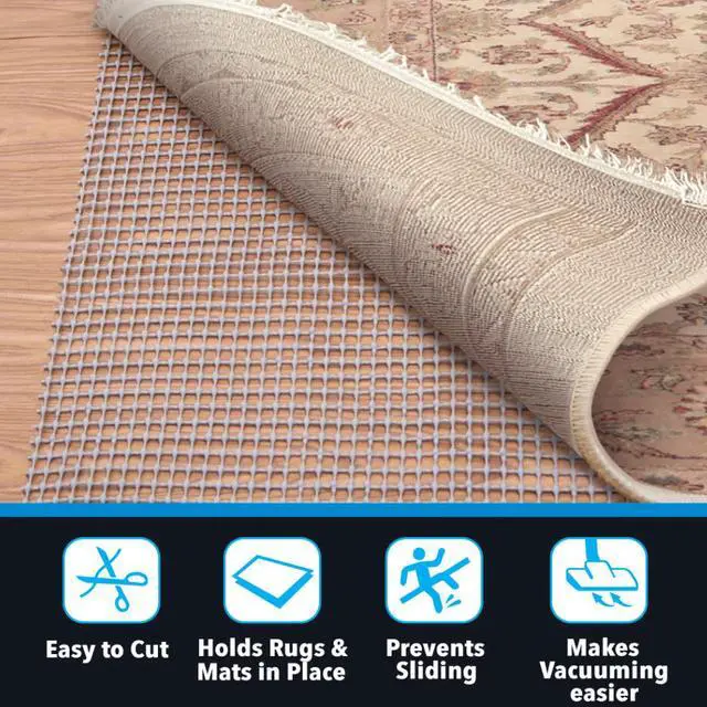 Alt view image 7 of 7 - Mainstays Non-Skid Non-Slip Rug Pad, Gray, 2' x 6'