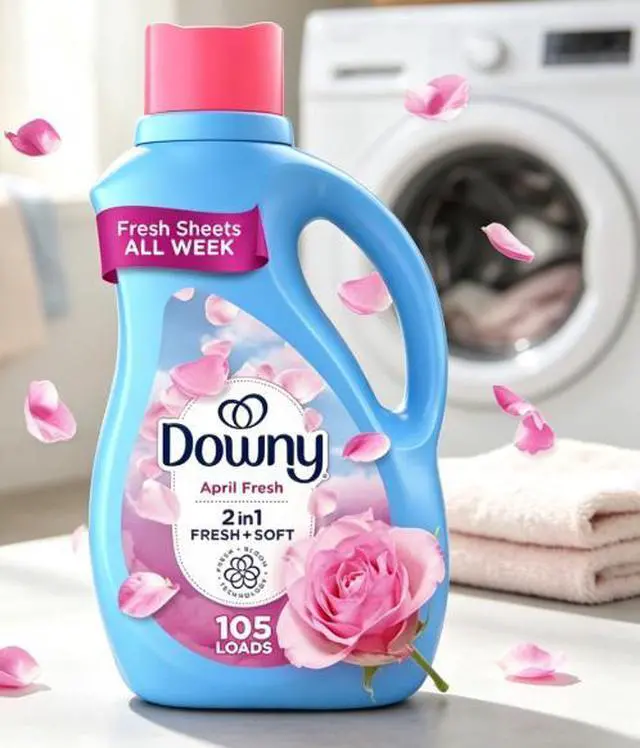 Main image of Downy Liquid Fabric Softener, April Fresh Scent, 77 fl oz, 105 Loads